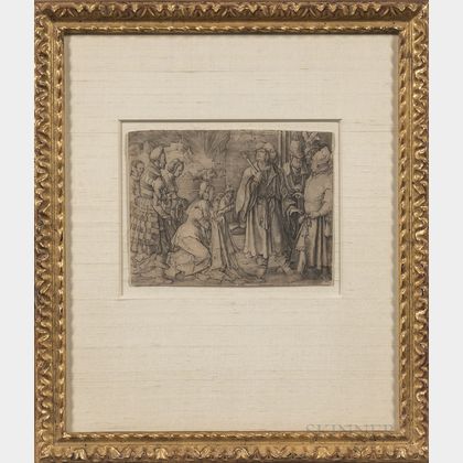 Sold at auction Two Framed Old Master Engravings: Lucas van Leyden ...