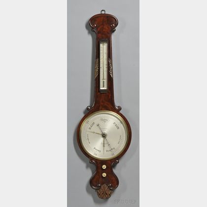 Mahogany Wheel Barometer by Abraham & Company