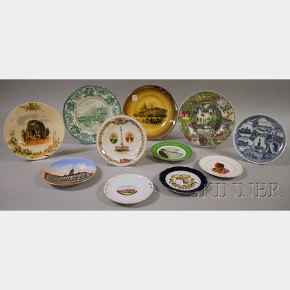 Eleven Ceramic Souvenir Plates