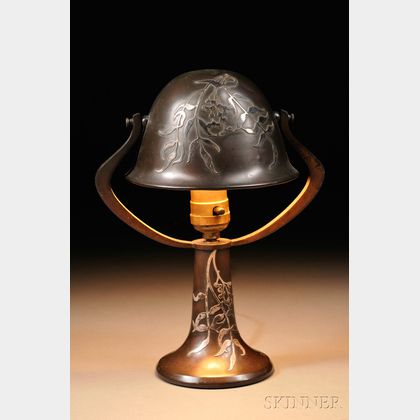 Small Metal Lamp Attributed to Heinz Art