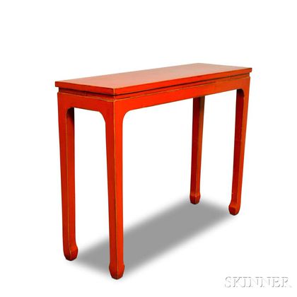 Chinese-style Red-lacquered Altar Table