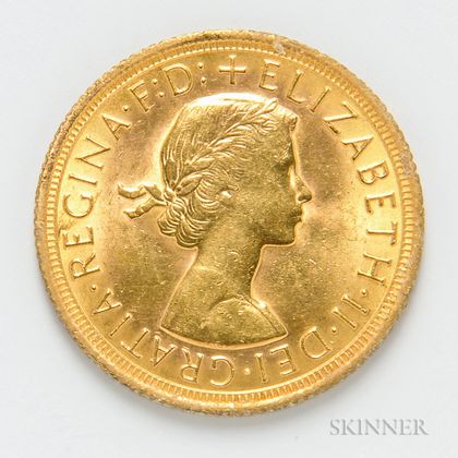 1967 British Gold Sovereign, KM908