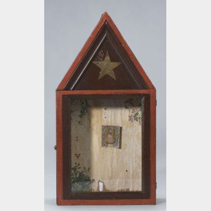 Painted Glazed Wooden Cabinet