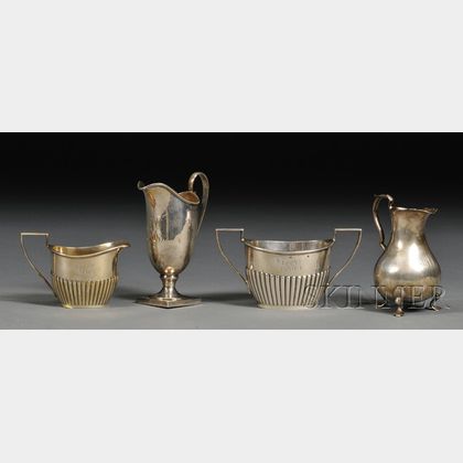 Four Sterling Teaware Items