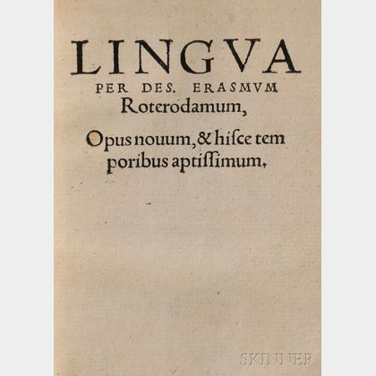 Erasmus, Desiderius (d. 1536) Lingua