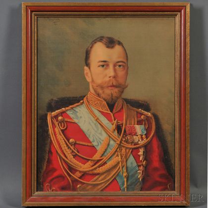 Lithograph of Tsar Nicholas II