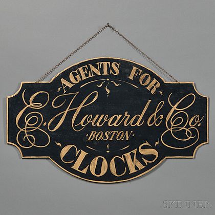 E. Howard & Co. Clocks Trade Sign