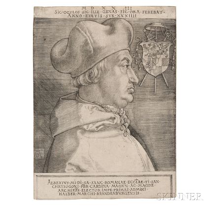 Albrecht Dürer (German, 1471-1528) Cardinal Albrecht of Brandenburg (The Large Cardinal)
