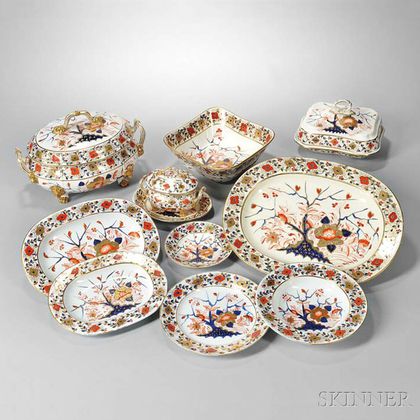 105 Pieces of Assorted English Derby Tableware