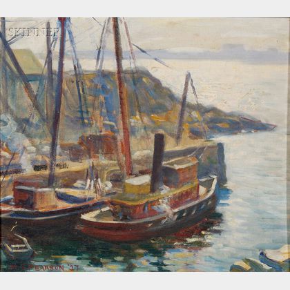 Marguerite Stuber Pearson (American, 1898-1978) Quarry Dock, Rockport