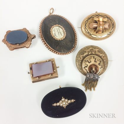 Six Pieces of Antique Jewelry