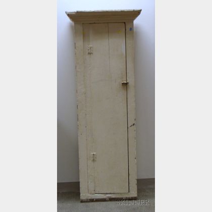 White-painted Wooden Chimney Cupboard