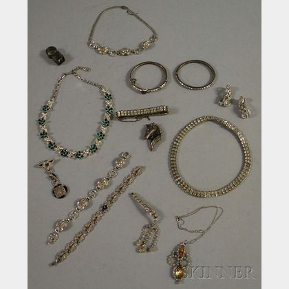 Group of Vintage Paste and Rhinestone Jewelry
