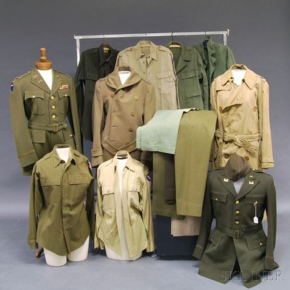 Group of Mostly WWII Engineer's Uniforms