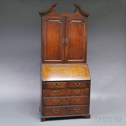 Georgian Oak Secretary/Bookcase