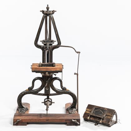 Early Cast Iron Engraving Machine