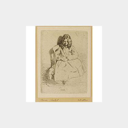 James Abbott McNeill Whistler (American, 1834-1903) Annie Seated