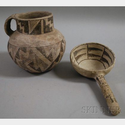 Anasazi Pottery Pitcher and Ladle