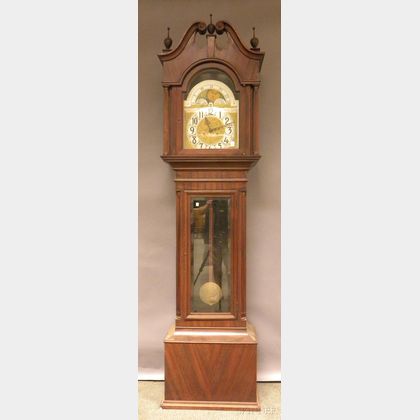 Chippendale-style Mahogany Hall Clock