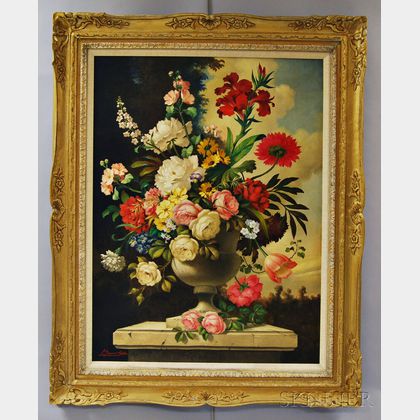 Evelio Garcia Mata (Cuban, 1910-1985) Floral Still Life