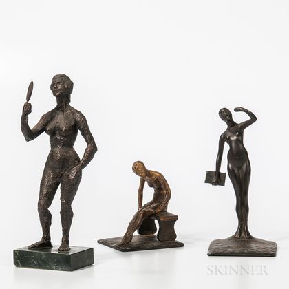 Three Bronze Sculptures