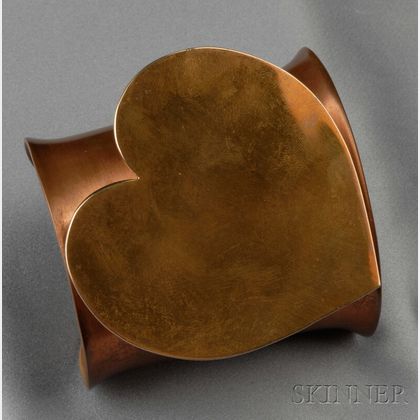 Large Copper and Bronze Cuff, Claire Falkenstein