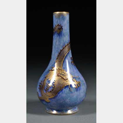 Wedgwood Blue Dragon Lustre Vase