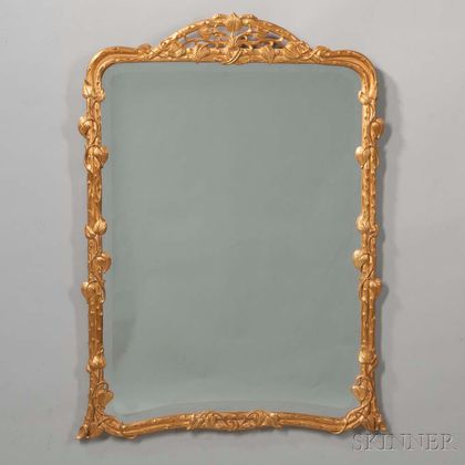 Rococo-style Carved and Gilt-gesso Mirror
