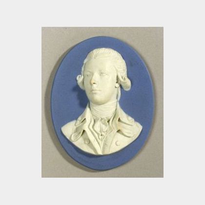 Wedgwood Solid Blue Jasper Portrait Medallion of William Pitt