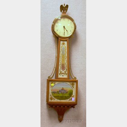 Mahogany Patent Timepiece or "Banjo" Clock by Chelsea