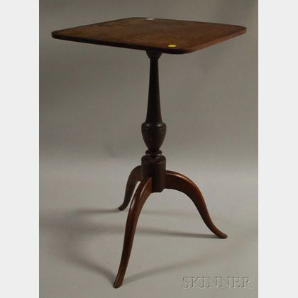 Federal Cherry Tripod Candlestand. 