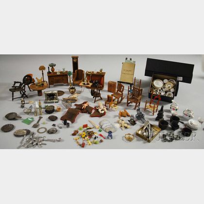 Group of Doll House Furniture and Accessories
