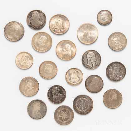 Group of Central and South American Crown-sized Coins