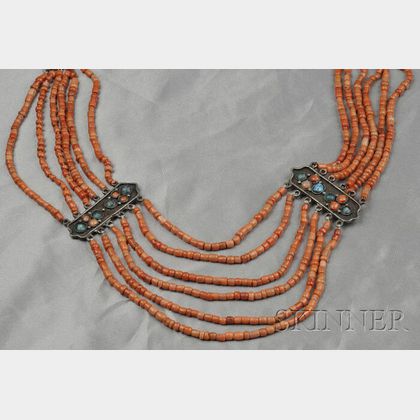 Coral Bib Necklace