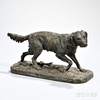 After Pierre-Jules Mêne (French, 1810-1879) Bronze Dog