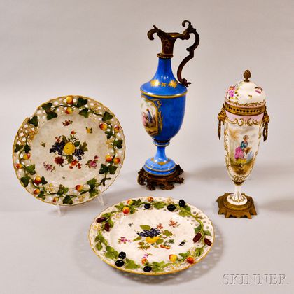 Four Pieces of Continental Porcelain