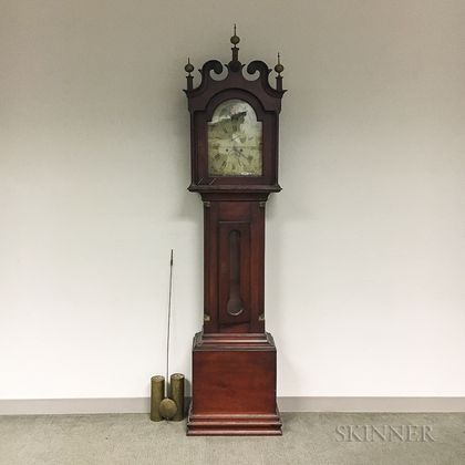 Stained Walnut English Long Case Clock