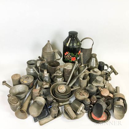 Large Group of Tin Domestic Items