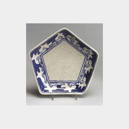 Dedham Pottery Five-Sided Duck Plate