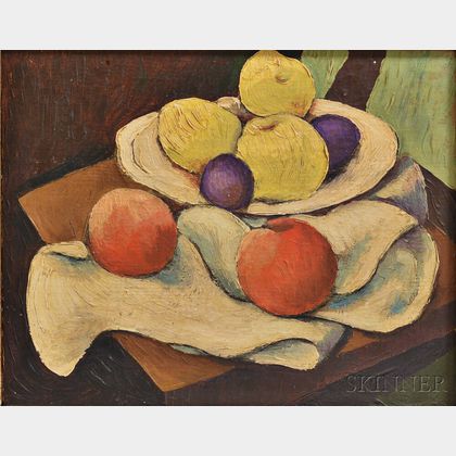 Jean Puy (French, 1876-1960) Still Life with Apples and Plums