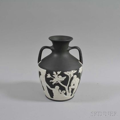 Modern Wedgwood Black Jasper Portland Vase