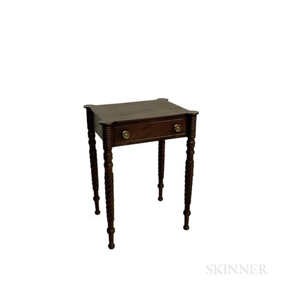 Late Federal Mahogany One-drawer Stand