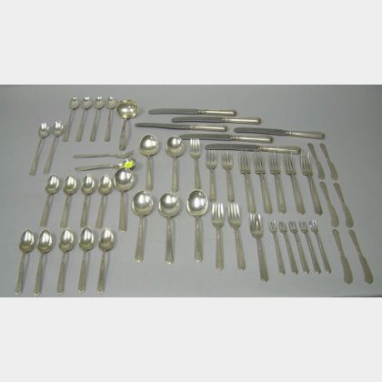 Fifty-two Piece Gorham Sterling Silver Princess Patricia Pattern Flatware Set