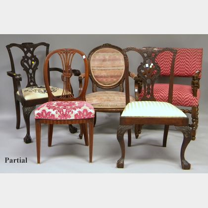Six Assorted Decorative Side Chairs