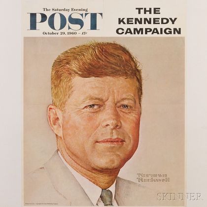 Norman Rockwell Saturday Evening Post The Kennedy Campaign Advertising Lithograph Poster