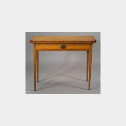 Federal Tiger and Bird&#39;s-eye Maple Card Table