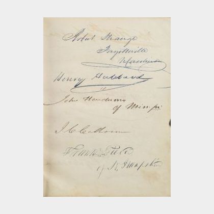 (Autograph Book, the Twenty-sixth Congress of 1840)