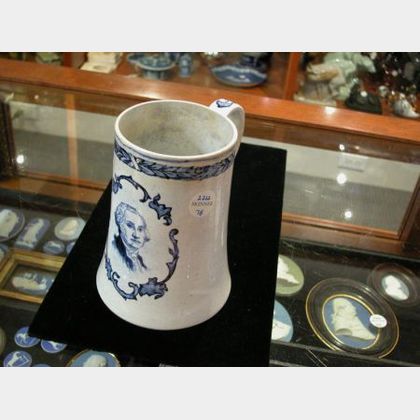 Staffordshire Pearlware Mug Depicting George Washington, England, 19th century, 