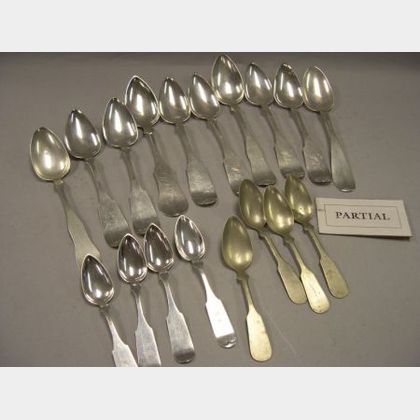 Thirty-three Coin Silver Spoons. 