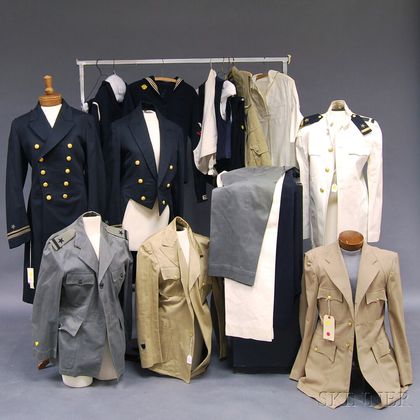 Group of Assorted Navy Uniforms